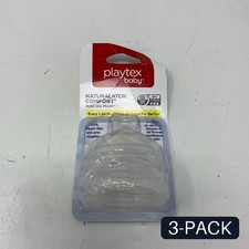 Playtex Baby Naturalatch Comfort Nipples Fast Flow Clear 2-Count - 3 PACK