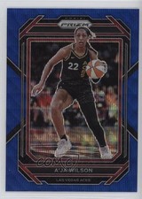 2023 Panini Prizm WNBA Blue Wave Prizm A'ja Wilson #25 06y2