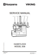 Husqvarna Viking Huskylock Model 936 Sewing Machine Service Manual