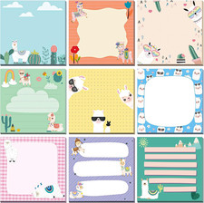 9 Pads Cute Sticky Notes Cartoon Self Stick Notepads 3X3 Inches Notes Adhesive M