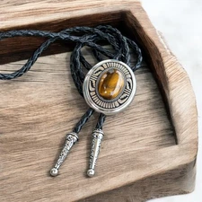 Totem Turquoise Mens Bolo Tie Bridegroom Wedding Necklace Western Cowboy Necktie