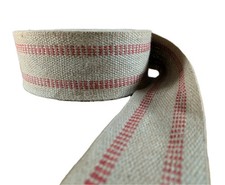 Red Line Jute Chair Webbing 10 Yards 3.5 Inches Wide For Upholstery and Crafts