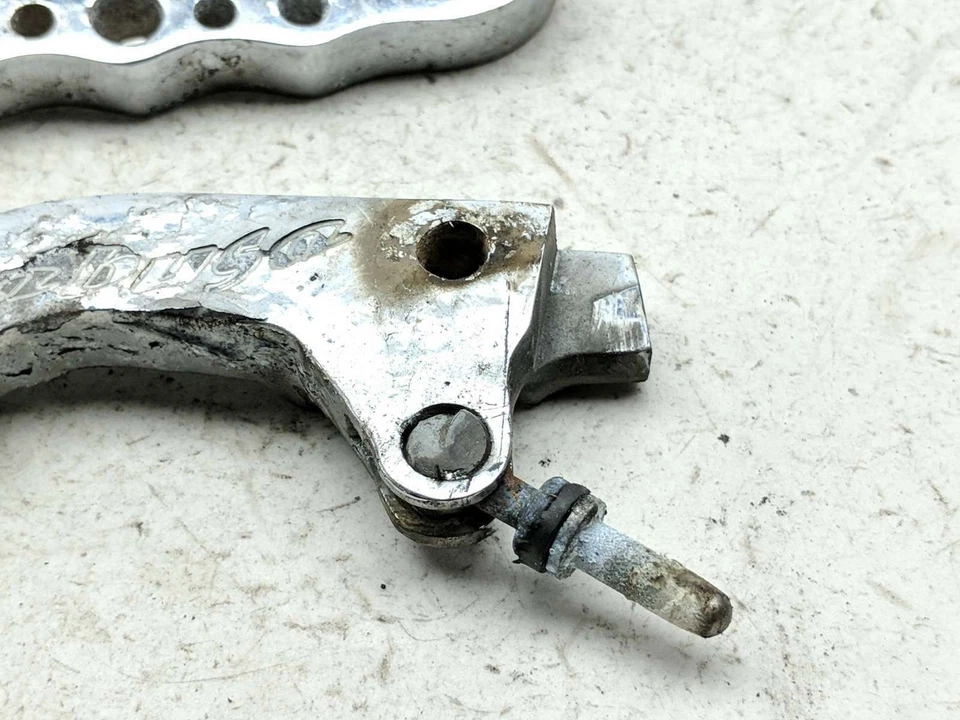 99-07 Suzuki Hayabusa GSX1300R Aftermarket Clutch Brake Levers Chrome - Image 4 of 4