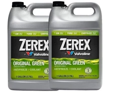 Valvoline Zerex 2 Gallons Coolant Antifreeze Original Green Low Silcate 2 x 1 G.