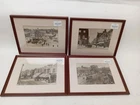 Set of 4 Framed Portsmouth Circa 1908 Photo Reproductions