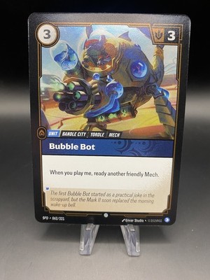 Riftbound TCG Spiritforged SFD Bubble Bot Foil 062/221 Common Unit