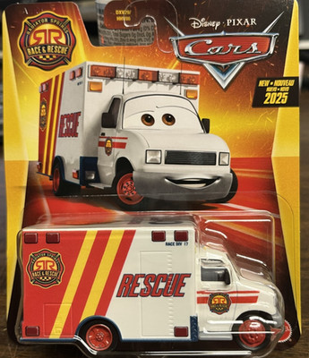 2025 Disney Pixar CARS MORGAN MARTINS Race & Rescue AMBULANCE