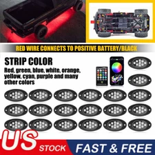 RGB LED Pods Rock Light Kit Underbody Glow Neon Lamp Bluetooth Music Control