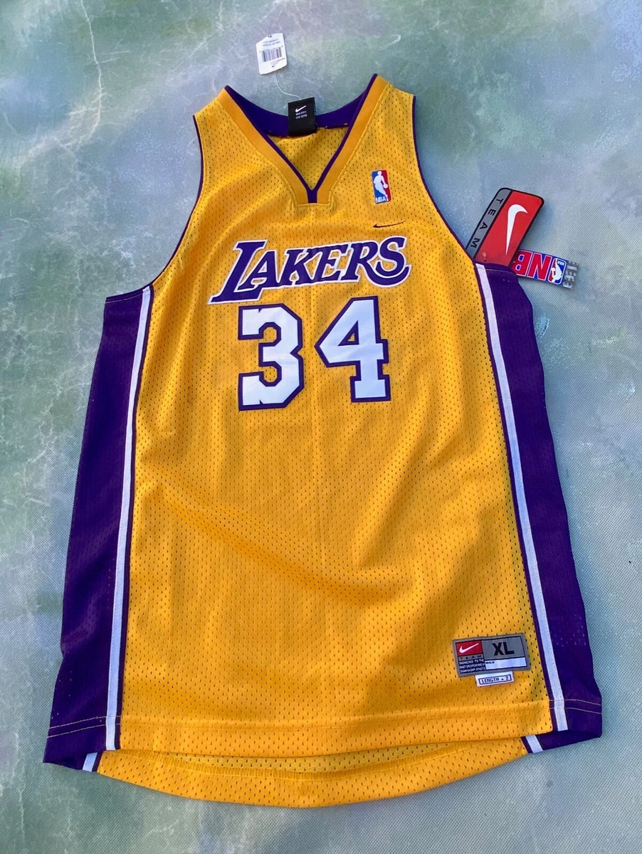 Vintage Nike NBA La Lakers Shaquille O'Neal #34 Jersey Size XL 1990s