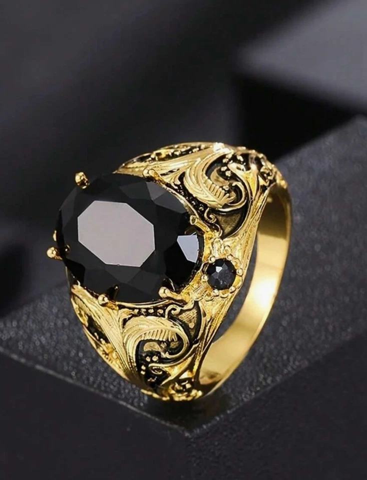 Anillo de Titanium En Oro 14k Para Hombre Joyeria Sortijas Matrimónio Compromiso - Image 4 of 4