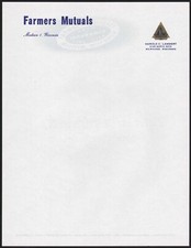 Vintage letterhead FARMERS MUTUALS Madison Harold Lammert Milwaukee Wisconsin