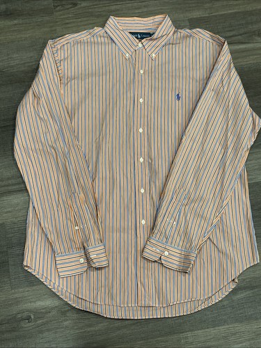 Ralph Lauren Mens Long Sleeve Shirt Size XL Striped Classic Fit Button Down - Picture 2 of 6