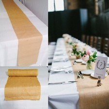 BURLAP TABLE RUNNER 14" x 108" 100 JUTE BURLAP TABLE DECOR WEDDING SHOWS