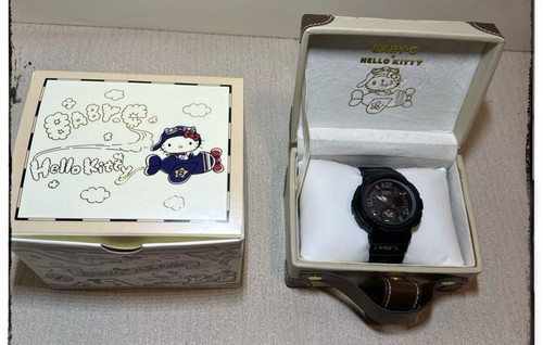 CASIO Baby-G x Hello Kitty Limited Edition Ladies Black Watch BGA-190KT-1B Bin P - Picture 1 of 20