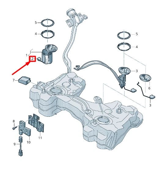 VOLKSWAGEN TIGUAN AD MK2 Fuel Gauge Sender 5QF919673D NEW GENUINE 