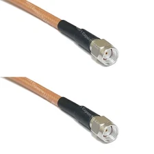 RG142 Silver RP-SMA MALE to RP-SMA MALE Coax RF Cable USA Lot