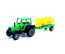 TRATTORE AGRICOLO CON CARRO CISTERNA LATTE, MODELLO DA COLLEZIONE TRATTORE GR...