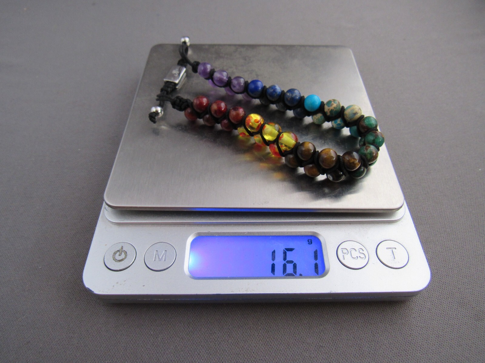 NOGU PULLSTRING MULTI GEMSTONE FISHNET BALL BEADE… - image 6