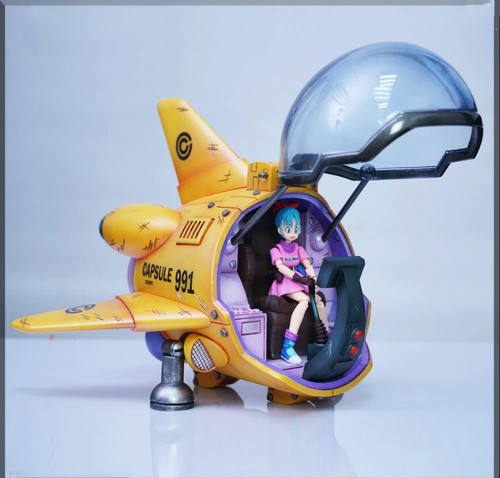 JacksDo Dragon Ball Z Bulma Trunk Capsule 991 Airship Resin GK Model With Figure - Picture 7 of 10