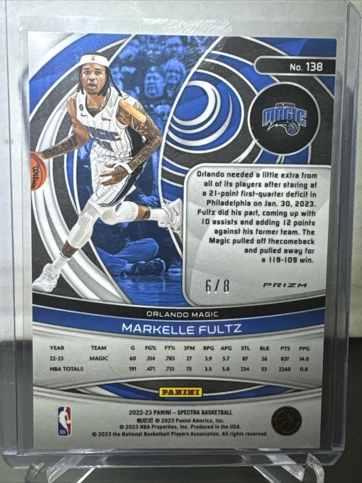 2022-23 Panini Spectra Markelle Fultz #138 Lucky Envelopes Prizm 6/8 - Image 2 of 2