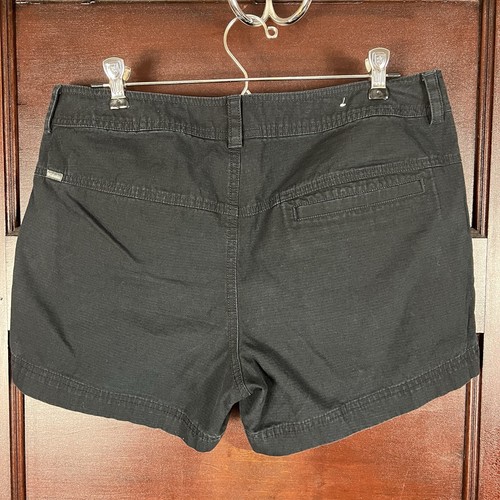 Columbia Shorts Women's 10 Black Mid Rise Cotton Pocket Trail Vacation Cruise 4" - Picture 5 of 18