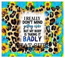 20oz Sublimation Tumbler Wrap Getting Older Ready To Press Heat Transfer