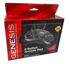 Retro-bit Official Sega Genesis Controller 6-Button Arcade Pad for Sega Genesis