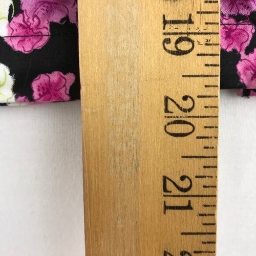 Y2K Nicole Miller Damengröße 12 Bleistiftrock schwarz pink grün Blumenmuster Reißverschluss vorne - Bild 6 von 6