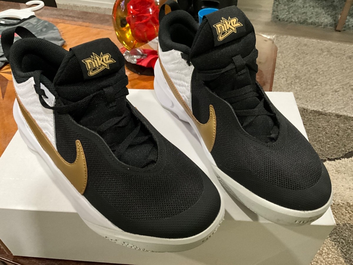 NIKE ナイキ　team hustle 25cm cw6735 NIB Nike Kids Team Hustle D 10 Black White Silver CW6735 004