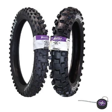 Hoosier Racing MX Tire 80/100-21 MX30S Front & 120/80-19 IMX30 Rear w/ Keychain