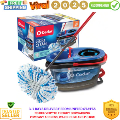 O-Cedar Easy Wring Rinse Clean Deep Clean Microfiber Spin Mop and Bucket System