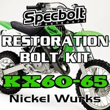 Specbolt Restoration Bolt Kit For Kawasaki KX60 KX65 Fasteners Nickel Wurks MINI