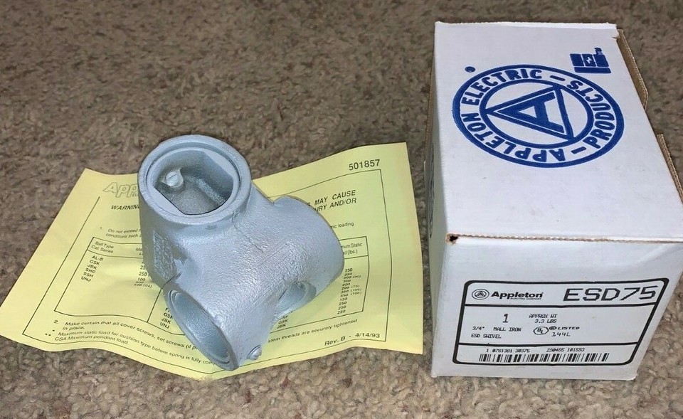 APPLETON / EMERSON ESD75 UNILET (NEW) EXPLOSIONPROOF 3/4 FIXTURE HANGER ...