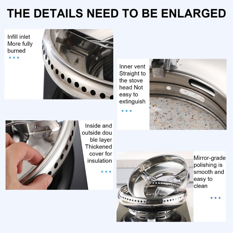 Double Layer Stove Guard Gathering for Cooking Efficiency eBay