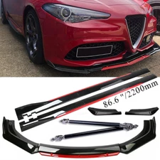 For Alfa Romeo Giulia Front Bumper Lip Spoiler Splitter /Side /Skirt Body