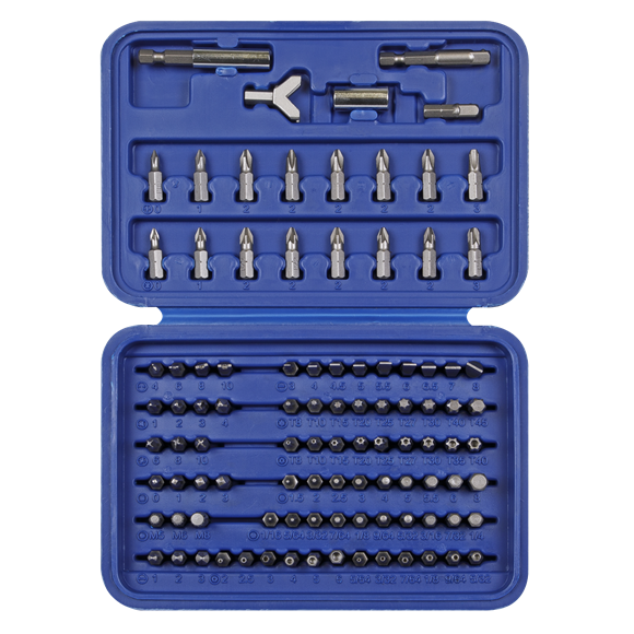 Sealey AK2100 Power Tool Security Bit Set 100 Piece Kit with case