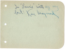 Ken Maynard Autographed Signed Album Page AMCo COA 19241