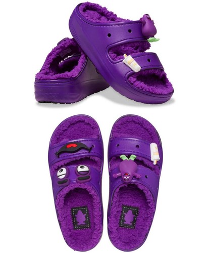 Crocs Classic Cozzzy Sandal McDonald's Grimace Size 4-13 US 209392-510 FAST SHIP