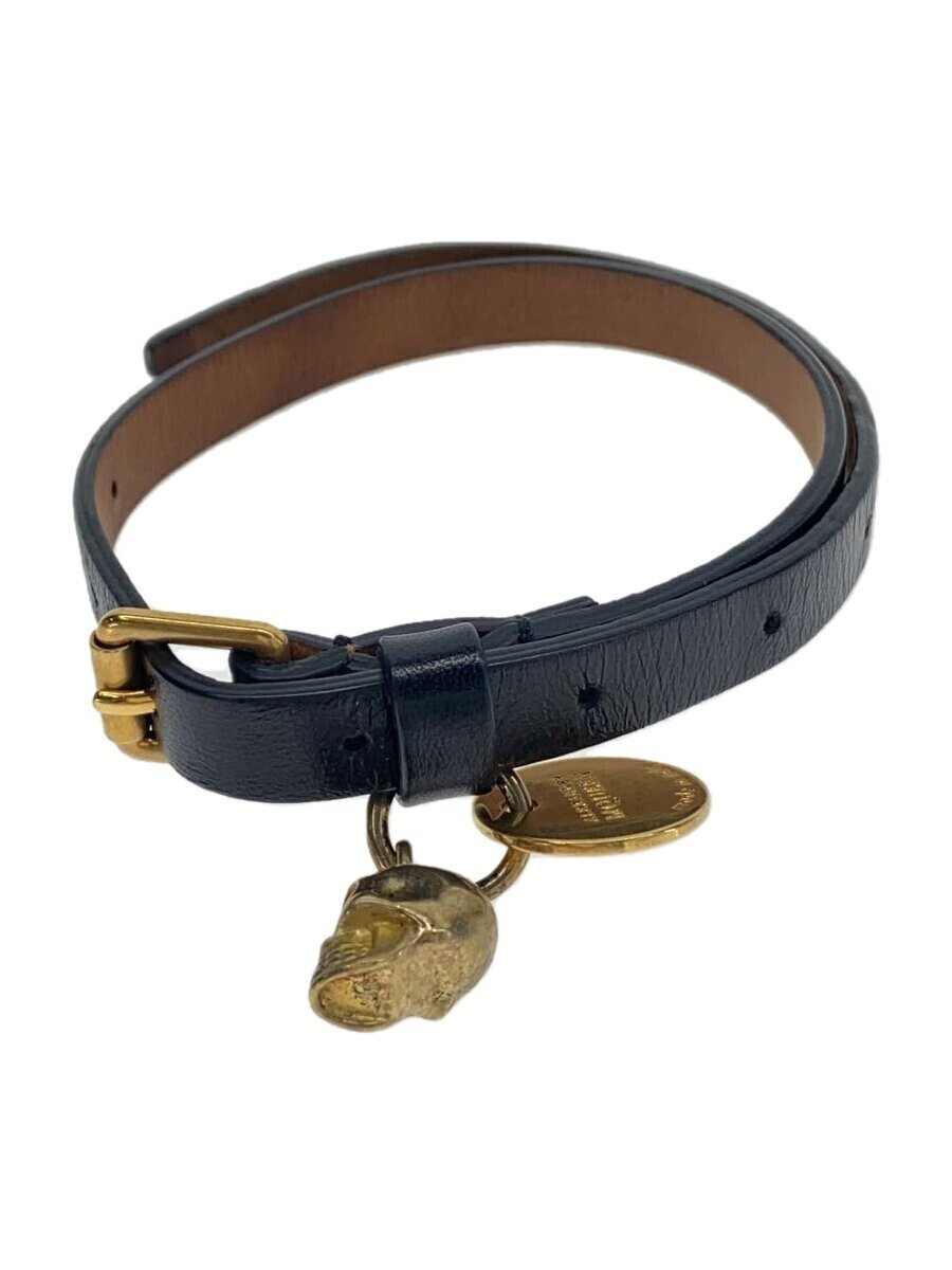 Alexander McQueen Bracelet Bangle Leather Skull Black | eBay