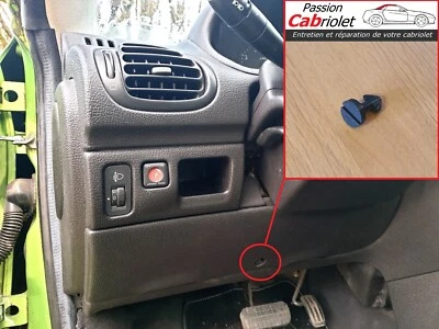 Vis clip fixation couvercle boîte fusible habitacle Peugeot 206 822166
