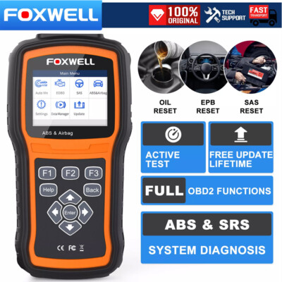 FOXWELL Automotive OBD2 Engine SRS ABS Diagnostic Scanner SAS EPB OIL Reset Tool