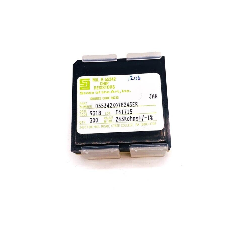 State of the Art D55342K07B243ER Thin Film Chip Resistors 243k Ohms ±1 ...