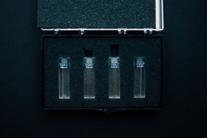 Four Semi-Micro Quartz Fluorometer cuvettes 114F-QS, 10 mm, 1.4ml