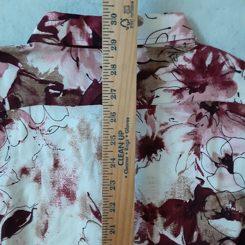 Versace Men's 2XL XXL Floral Red Shirt Long Sleeve Cotton Runs Smaller - Picture 10 of 10