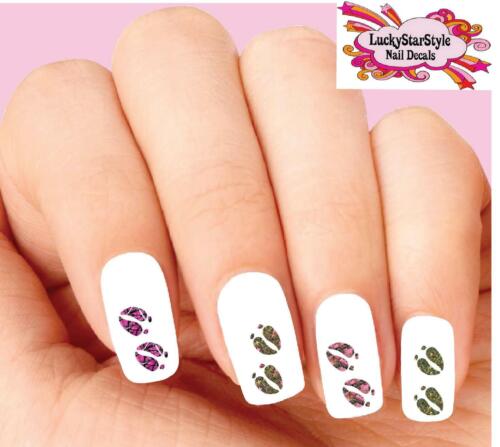 Waterslide Nail Decals Set of 20 - Camo Deer Tracks Assorted - Picture 1 of 1
