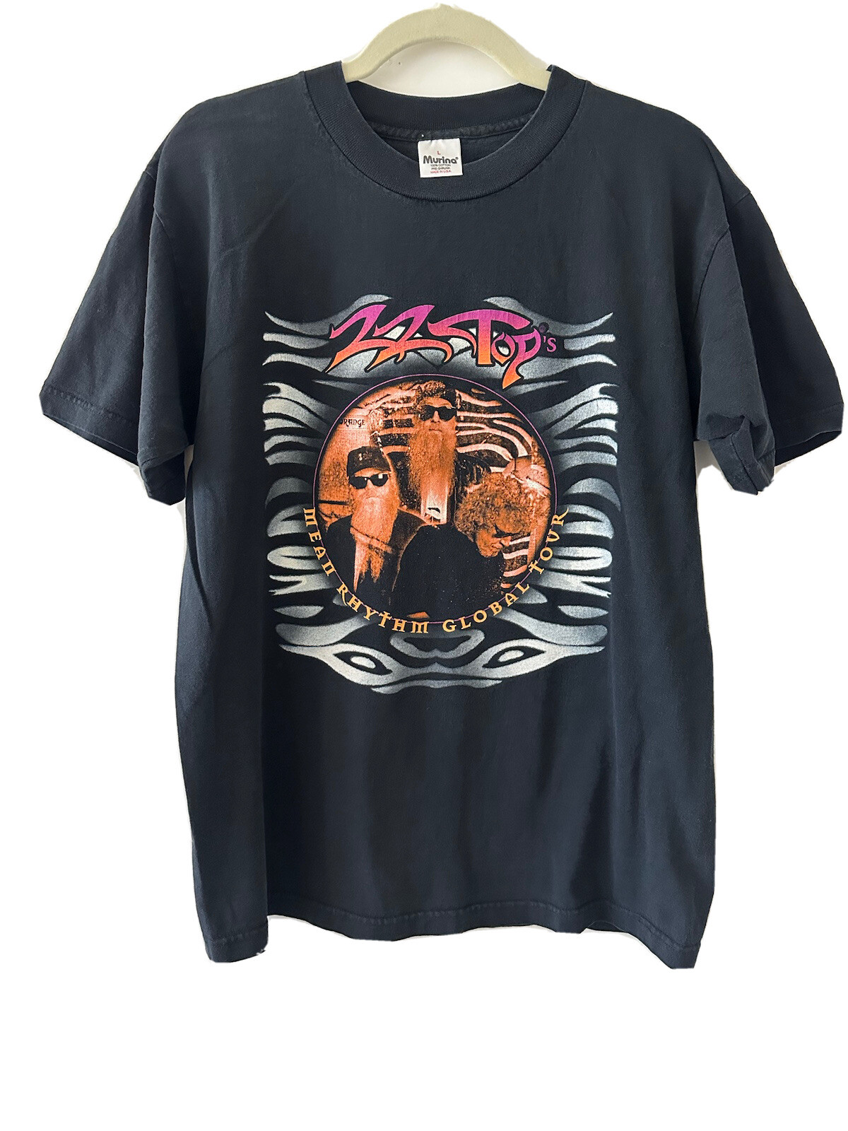 Vintage 90'S Murina print T-shirt, Made in USA, Men's Size L cotton gray type Vintage Second Hand main image 0