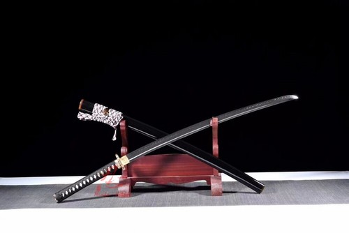 battle ready clay tempered T10 steel Samurai katana sword Full tang blade sharp - Picture 2 of 10