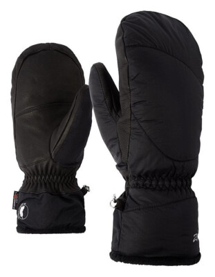 Ziener Damen Ski faustlinge KALi AS 7,5 Schwarz Black Mittens AquaShield Warm