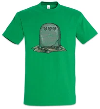 Pixel Tombstone Hearts T-Shirt Retro 8 16 Bit Graveyard Zombie Zombies Gamer