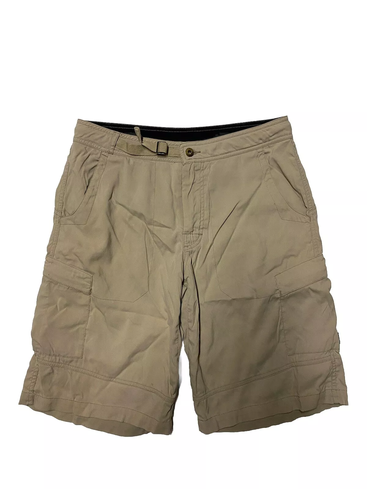 prana cargo belted nylon hiking shorts
